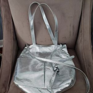 Mossimo Metallic Silver Crossbody Bag